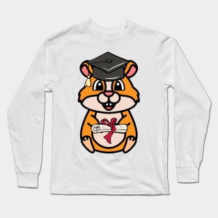 Cute hamster is a graduate Long Sleeve T-Shirt